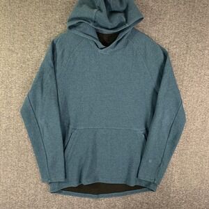 Lululemon Hoodie Men Large Blue Pullover Performance Stretch Athleisure Gym Run